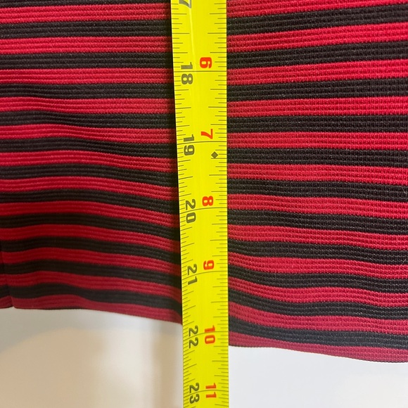 Red and navy striped blazer with ruched sleeves from Have, size medium - Picture 7 of 8